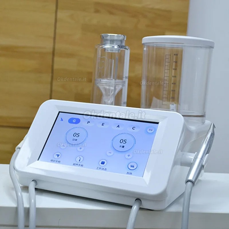 Sistema di terapia parodontale due in uno PT-A con ablatore a ultrasuoni e lucidatore ad aria.